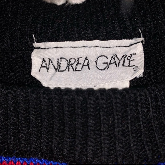 v i n t a g e :: Slouchy Bold Geometric Long Granny Knit Sweater - Picture 5 of 8